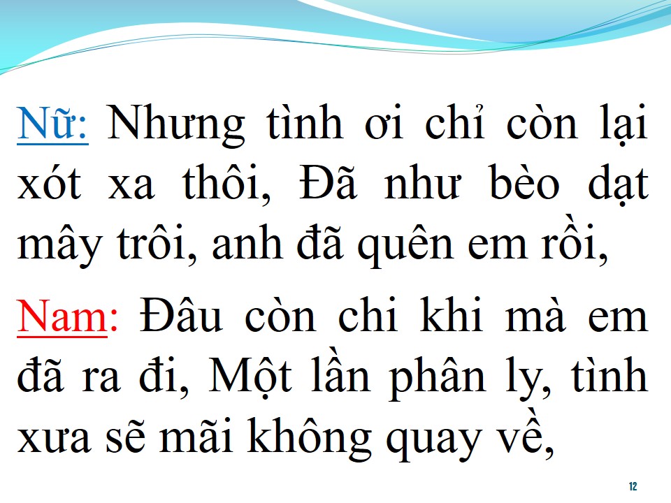 Lời bài hát TA ĐÃ TỪNG YÊU (SONG CA)
