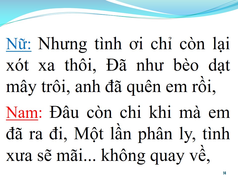 Lời bài hát TA ĐÃ TỪNG YÊU (SONG CA)