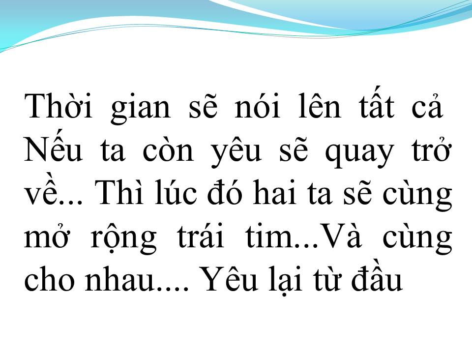 Lời bài hát YÊU LẠI TỪ ĐẦU