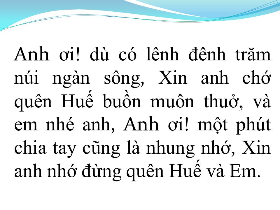 Lời bài hát HUẾ VÀ EM