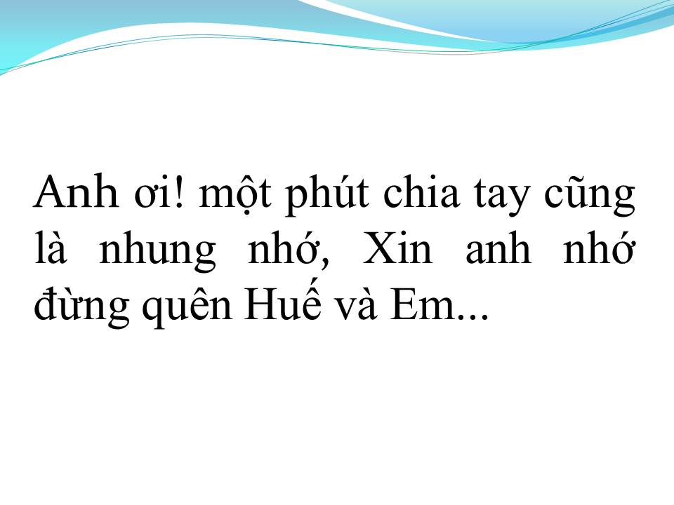 Lời bài hát HUẾ VÀ EM