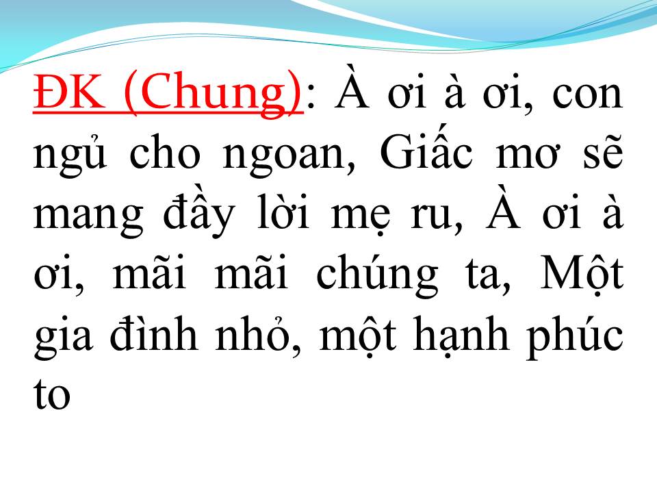 Lời bài hát GIA ĐÌNH NHỎ HẠNH PHÚC TO