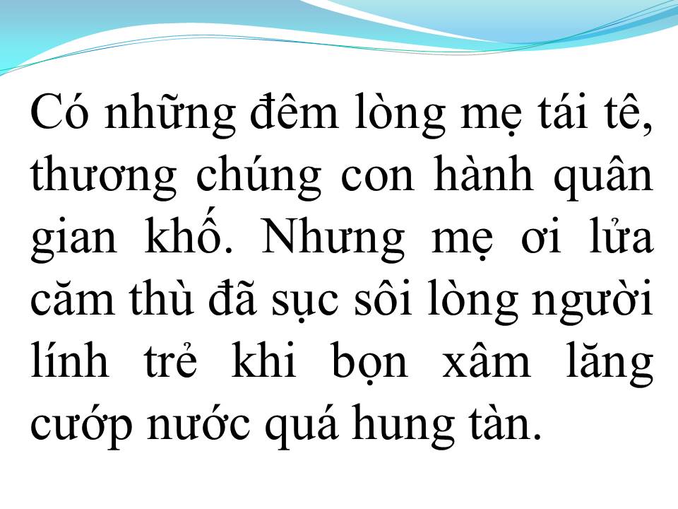 Lời bài hát HÃY YÊN LÒNG MẸ ƠI (TÂN CỔ)