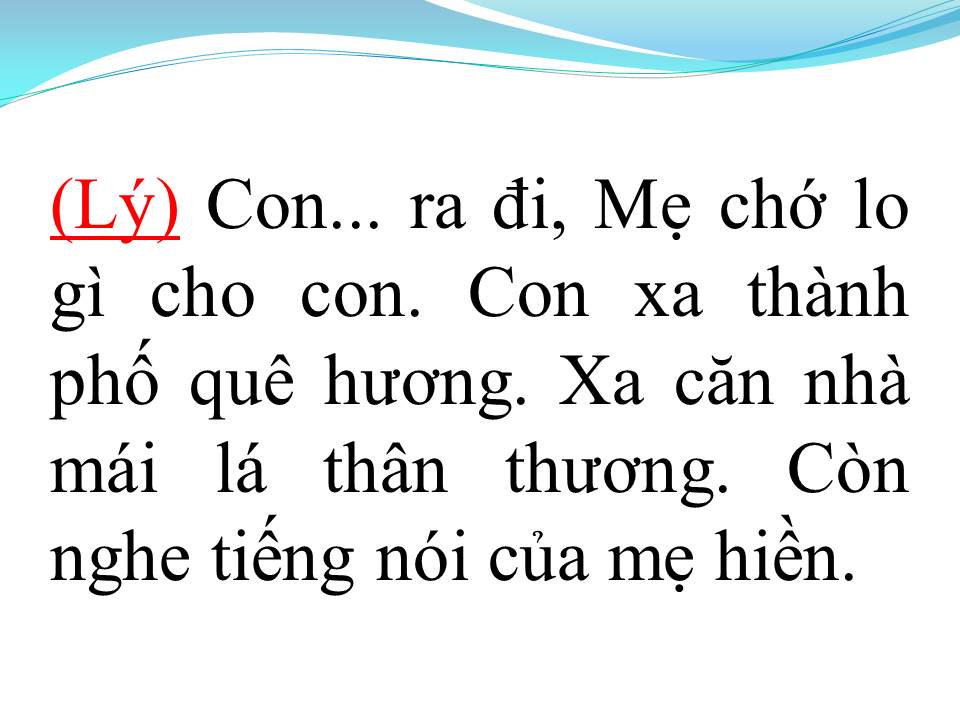 Lời bài hát HÃY YÊN LÒNG MẸ ƠI (TÂN CỔ)