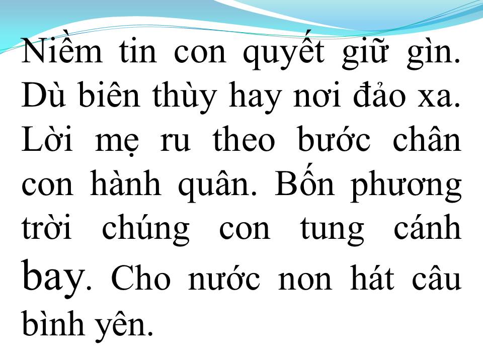 Lời bài hát HÃY YÊN LÒNG MẸ ƠI (TÂN CỔ)