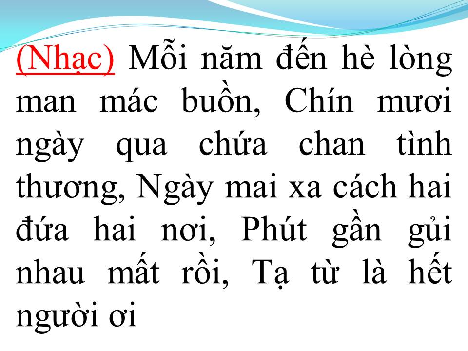 Lời bài hát NỔI BUỒN HOA PHƯỢNG (TÂN CỔ)