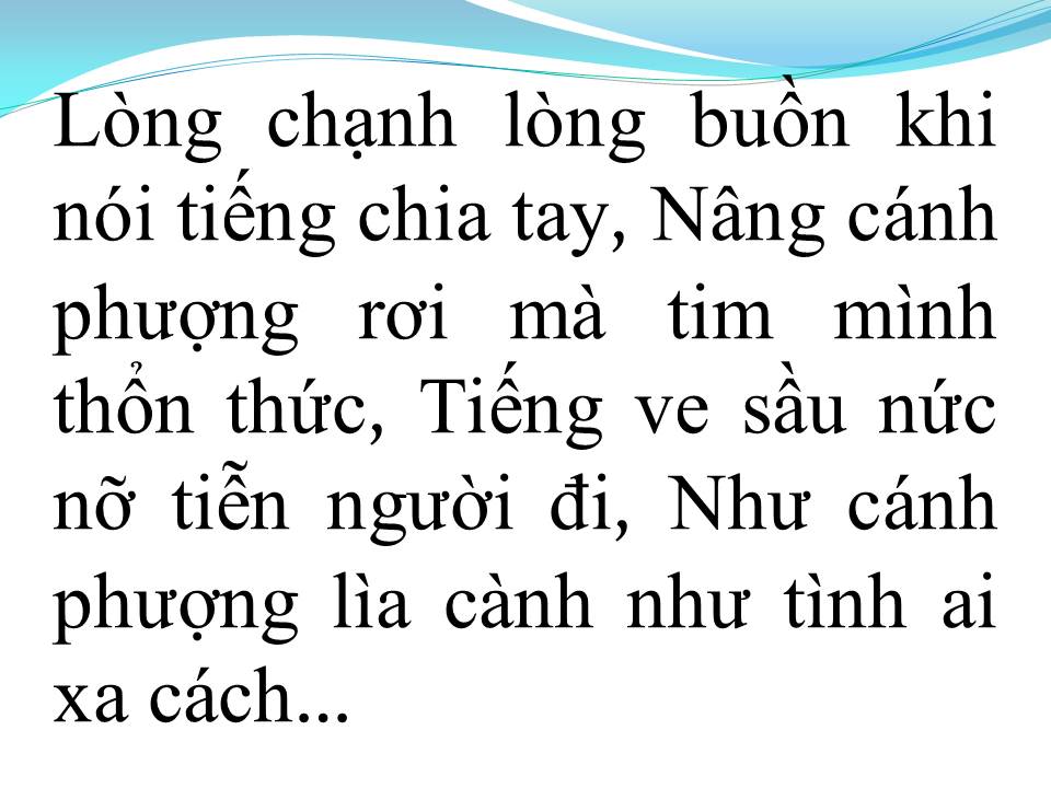 Lời bài hát NỔI BUỒN HOA PHƯỢNG (TÂN CỔ)