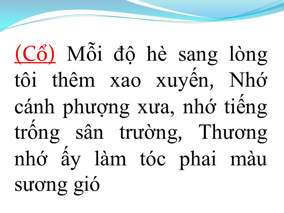 Lời bài hát NỔI BUỒN HOA PHƯỢNG (TÂN CỔ)