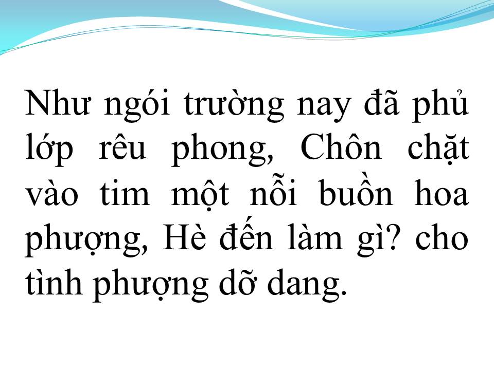 Lời bài hát NỔI BUỒN HOA PHƯỢNG (TÂN CỔ)