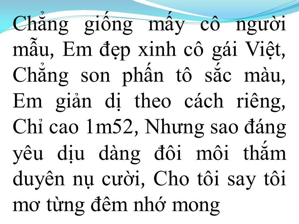 Lời bài hát CÔ GÁI M52