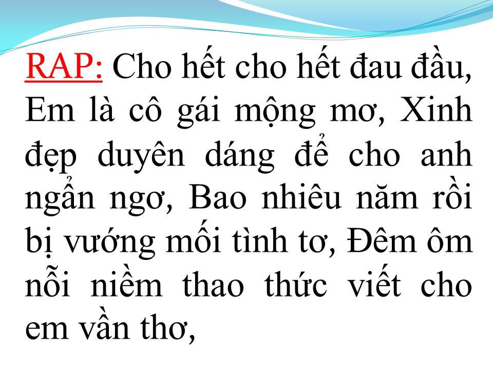 Lời bài hát CÔ GÁI M52