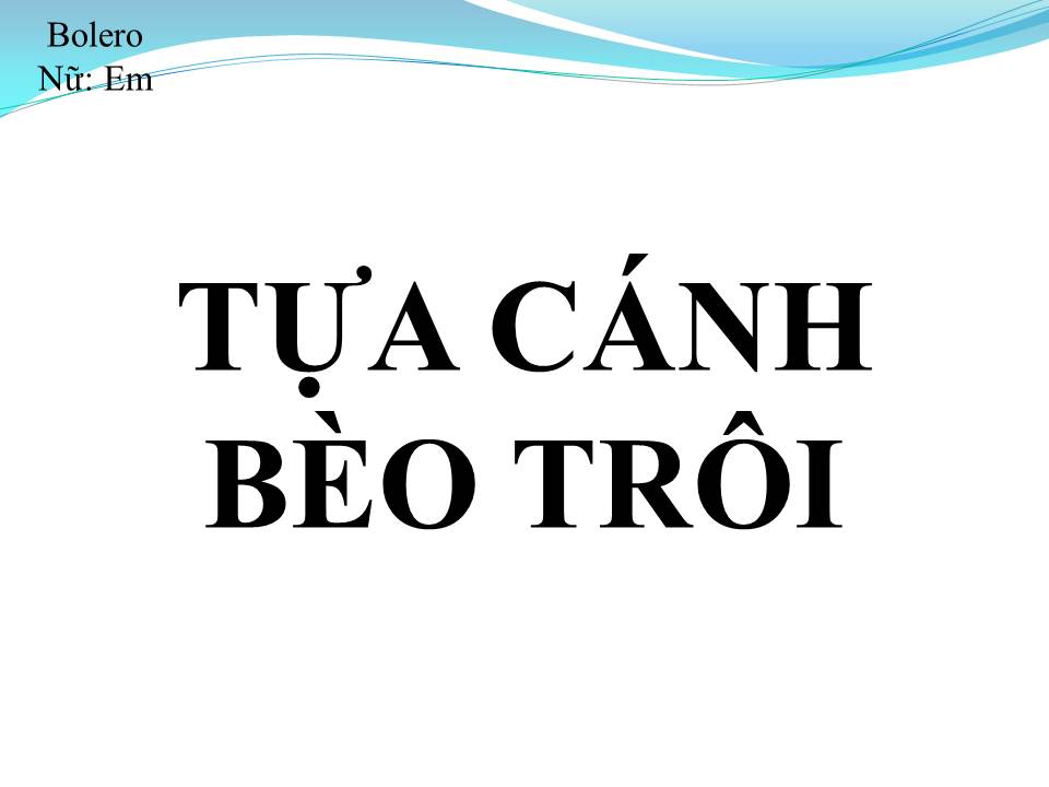 Lời bài hát TỰA CÁNH BÈO TRÔI