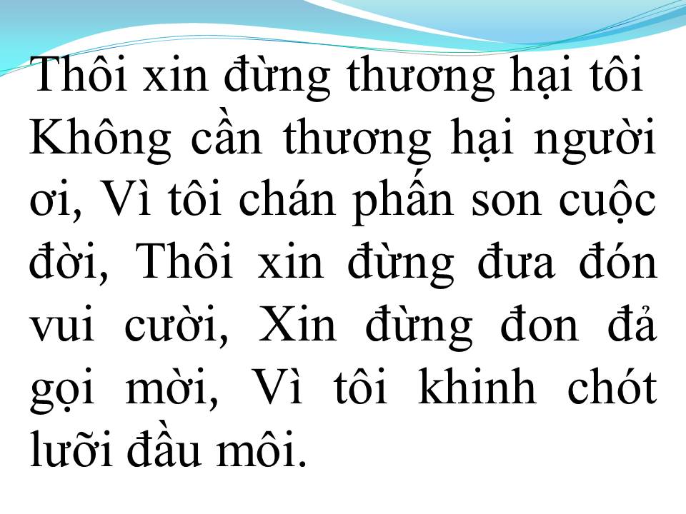 Lời bài hát TỰA CÁNH BÈO TRÔI