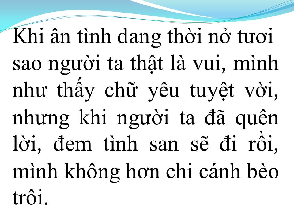 Lời bài hát TỰA CÁNH BÈO TRÔI