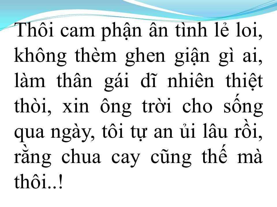 Lời bài hát TỰA CÁNH BÈO TRÔI