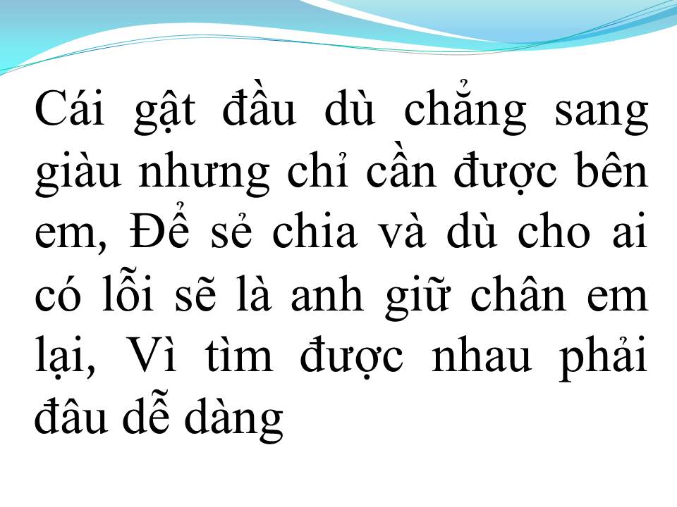 Lời bài hát CHỈ BẰNG CÁI GẬT ĐẦU