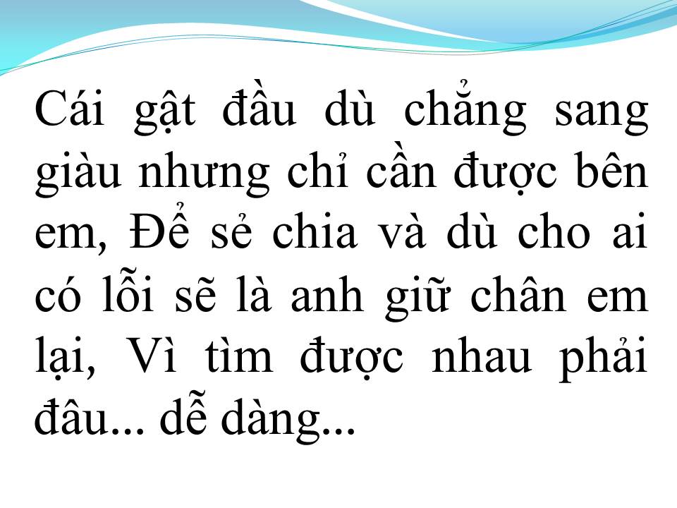 Lời bài hát CHỈ BẰNG CÁI GẬT ĐẦU