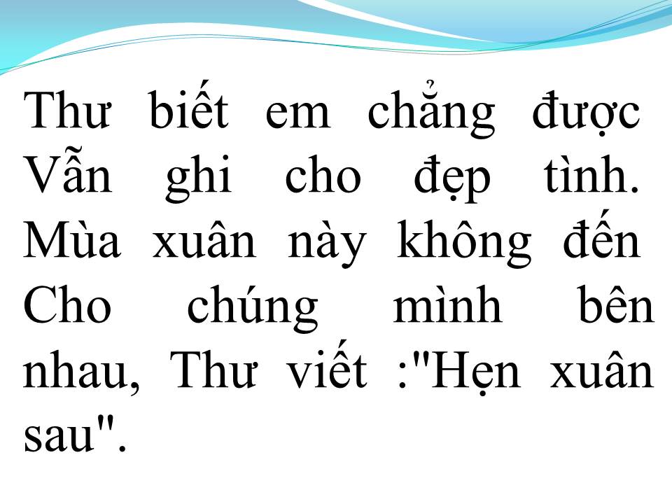 Lời bài hát THƯ CHO VỢ HIỀN