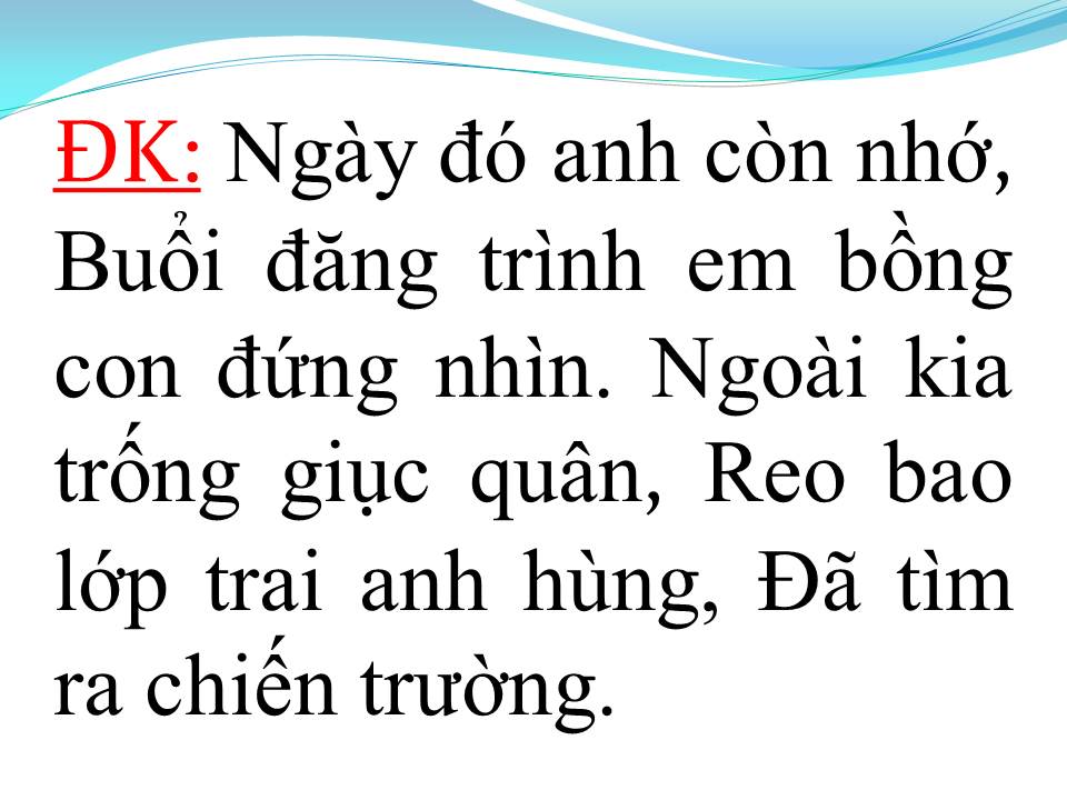 Lời bài hát THƯ CHO VỢ HIỀN