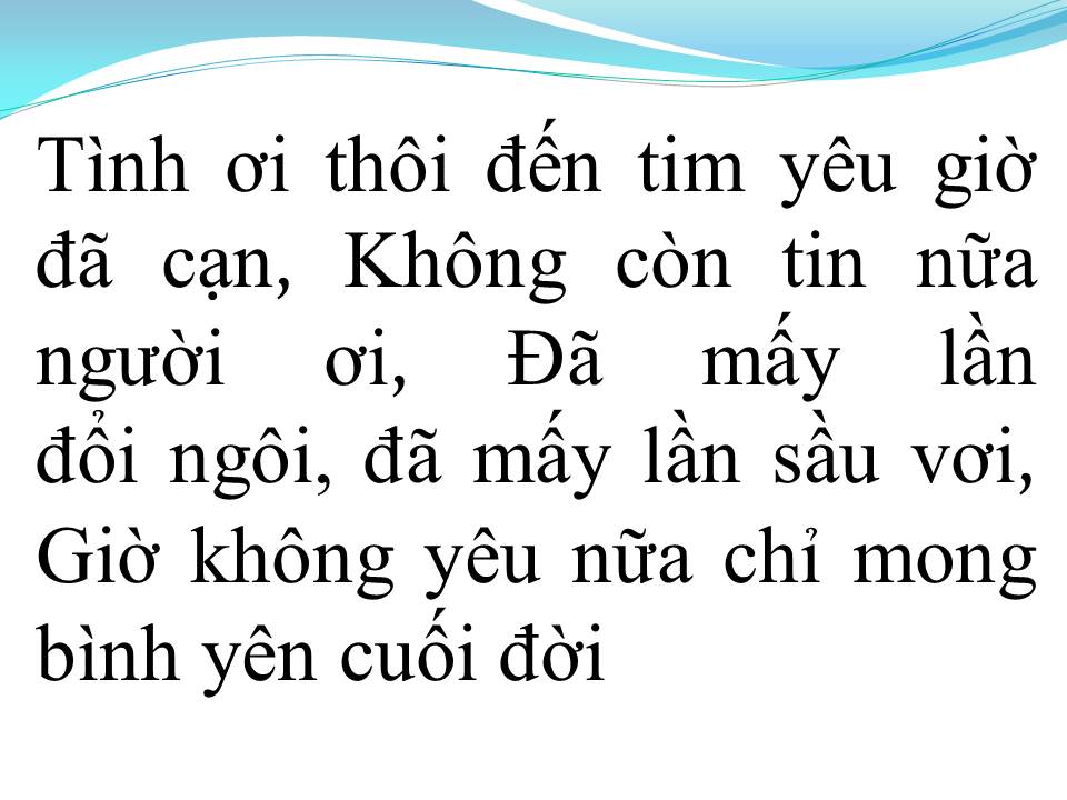 Lời bài hát LIÊU XIÊU ĐƯỜNG TÌNH