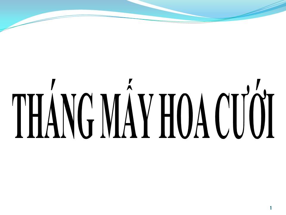 Lời bài hát THÁNG MẤY HOA CƯỚI