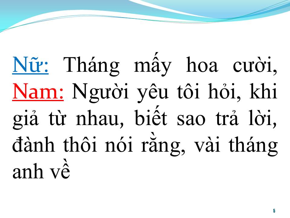 Lời bài hát THÁNG MẤY HOA CƯỚI