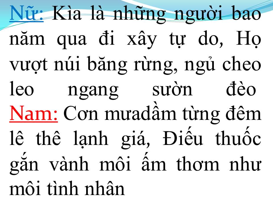 Lời bài hát NHỮNG NGƯỜI VƯỢT GIAN KHỔ