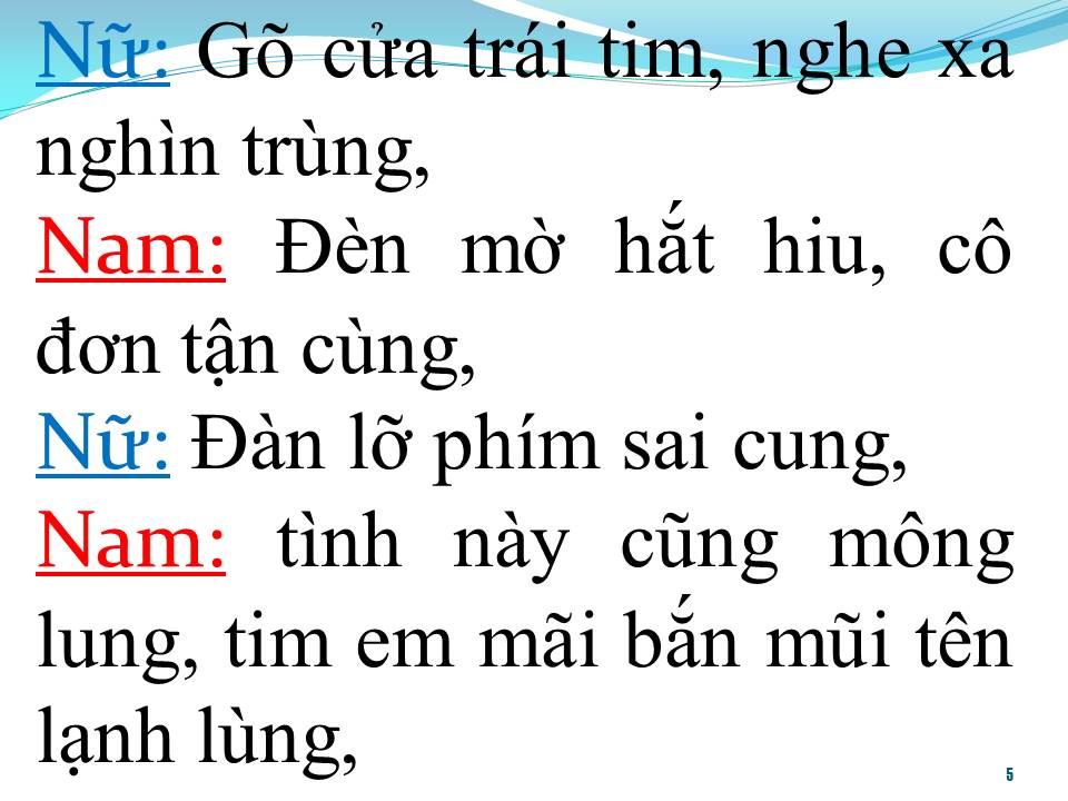 Lời bài hát GÕ CỬA TRÁI TIM (SONG CA)