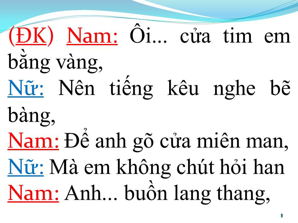 Lời bài hát GÕ CỬA TRÁI TIM (SONG CA)