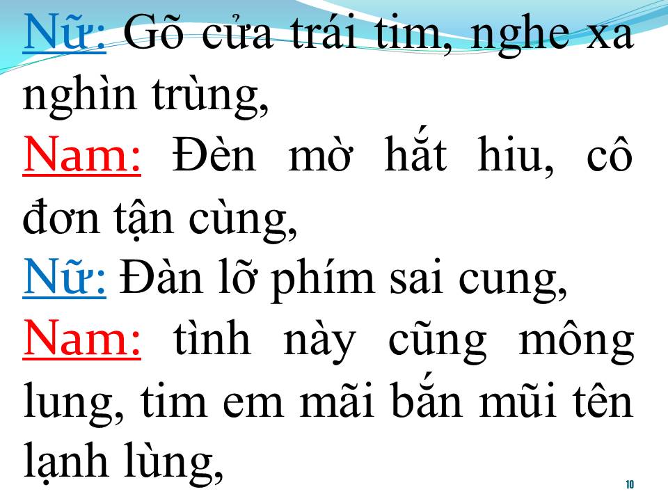 Lời bài hát GÕ CỬA TRÁI TIM (SONG CA)