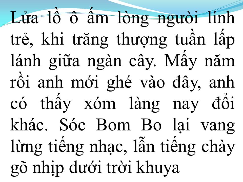 Lời bài hát TIẾNG CHÀY TRÊN SÓC BOM BO (TÂN CỔ)