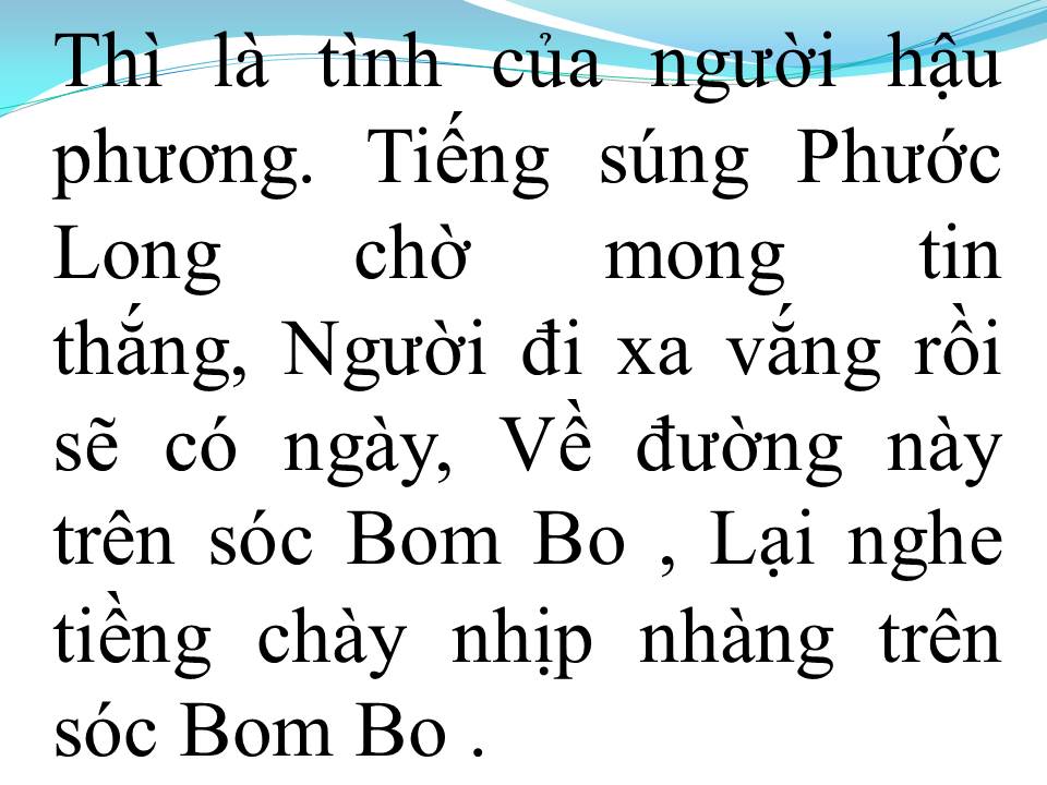 Lời bài hát TIẾNG CHÀY TRÊN SÓC BOM BO (TÂN CỔ)