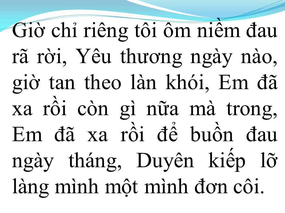Lời bài hát MEN CAY TÌNH ĐỜI