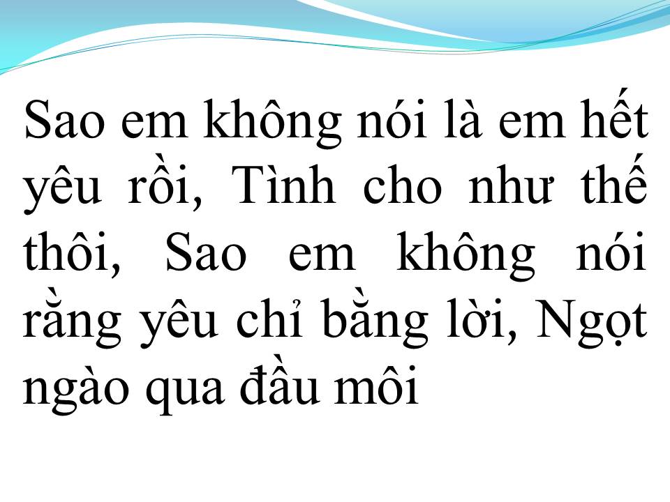 Lời bài hát MỘT ĐỜI NHỚ