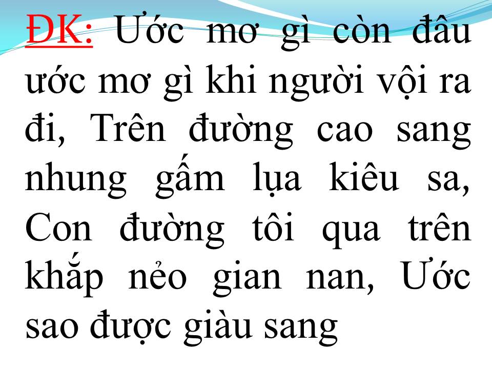 Lời bài hát MỘT ĐỜI NHỚ