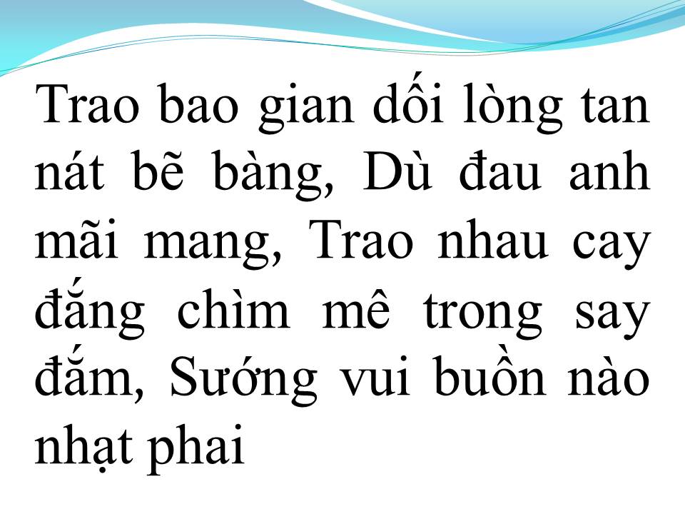 Lời bài hát MỘT ĐỜI NHỚ