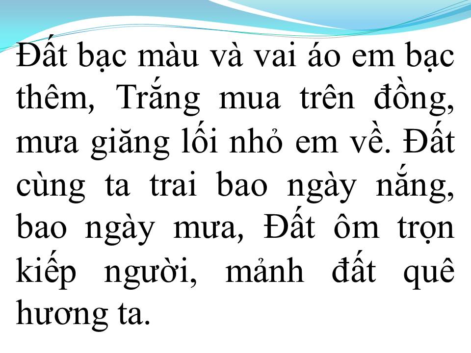 Lời bài hát TÌNH ĐẤT