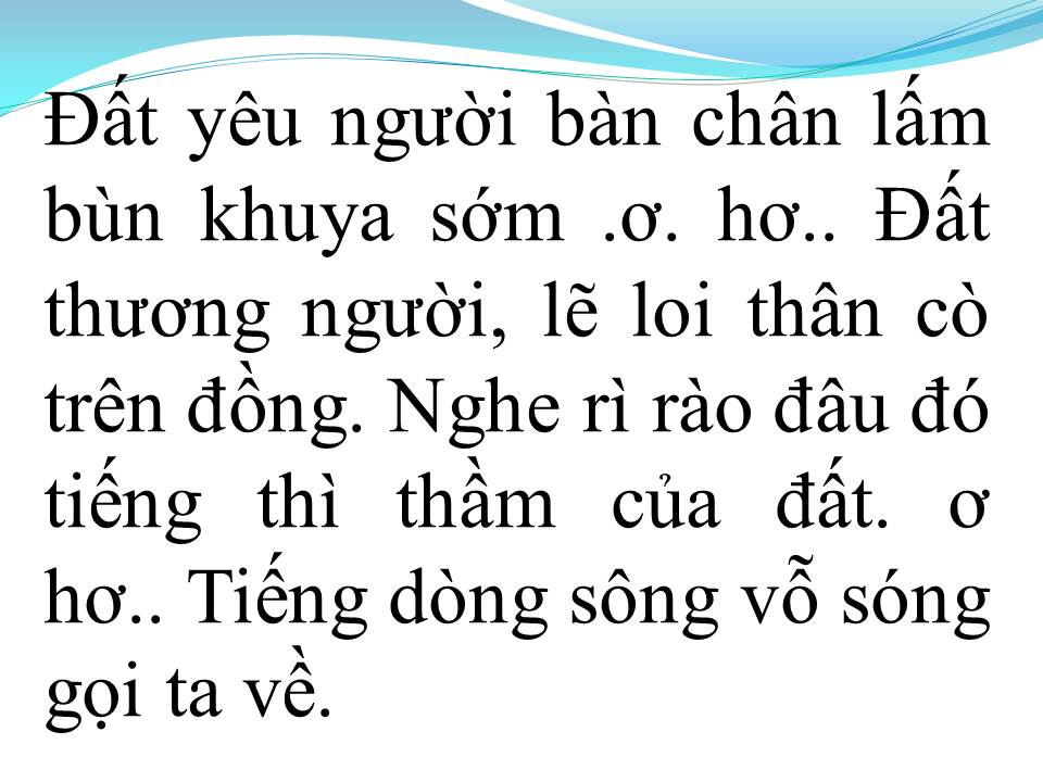 Lời bài hát TÌNH ĐẤT