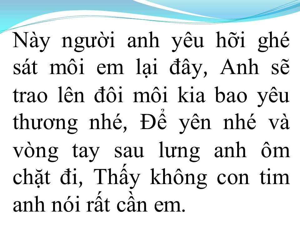 Lời bài hát VỢ YÊU