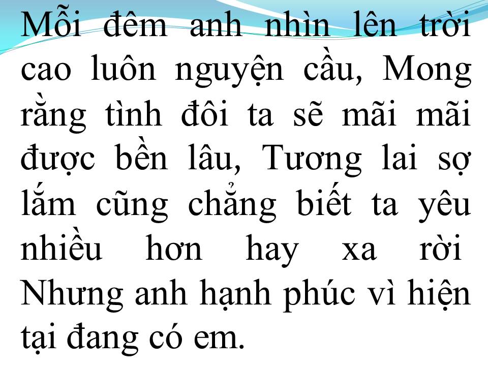 Lời bài hát VỢ YÊU