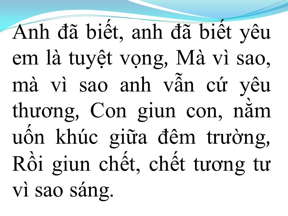 Lời bài hát ANH YÊU EM VÀO CÕI CHẾT