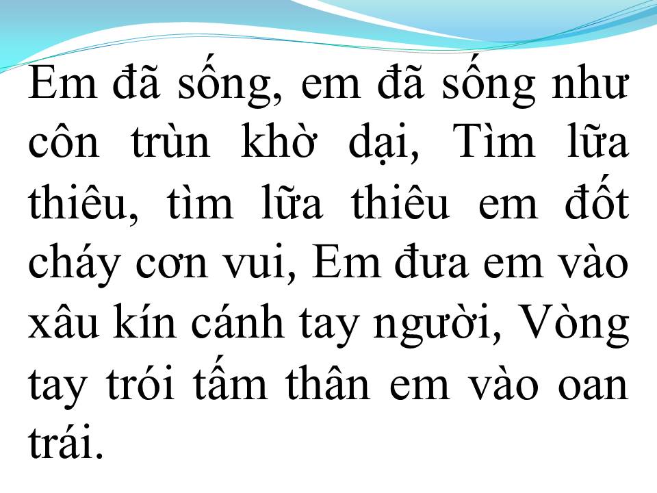 Lời bài hát ANH YÊU EM VÀO CÕI CHẾT