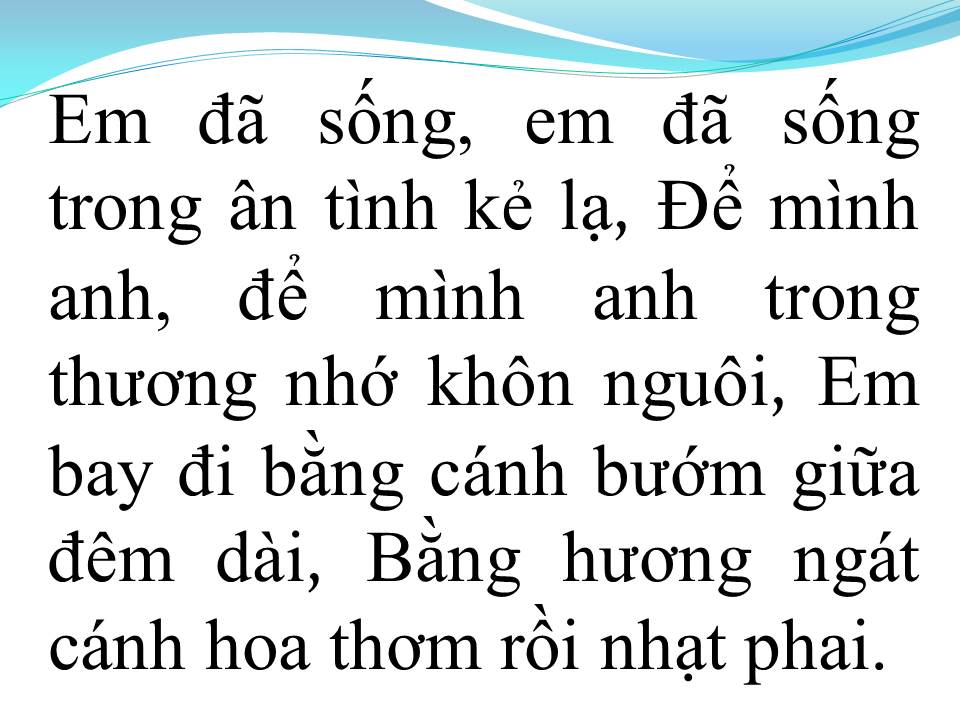 Lời bài hát ANH YÊU EM VÀO CÕI CHẾT