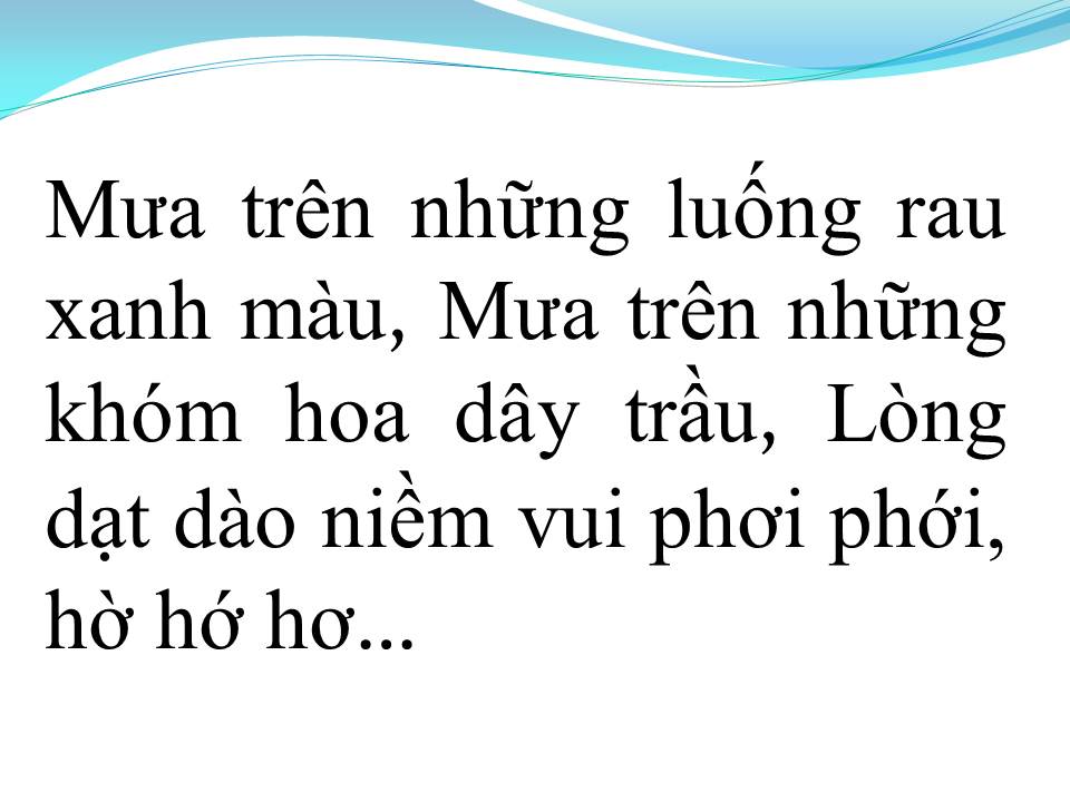 Lời bài hát MƯA TRÊN QUÊ HƯƠNG
