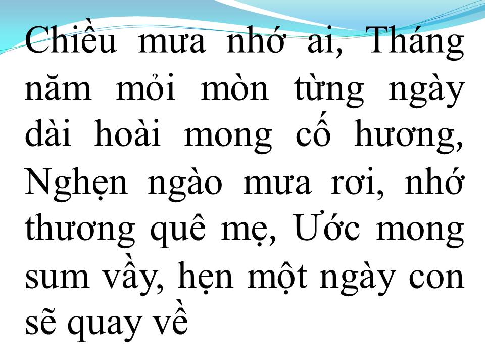 Lời bài hát MƯA TRÊN QUÊ HƯƠNG