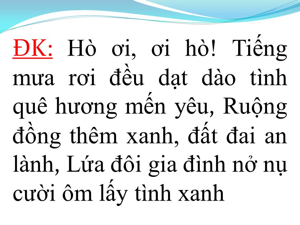 Lời bài hát MƯA TRÊN QUÊ HƯƠNG