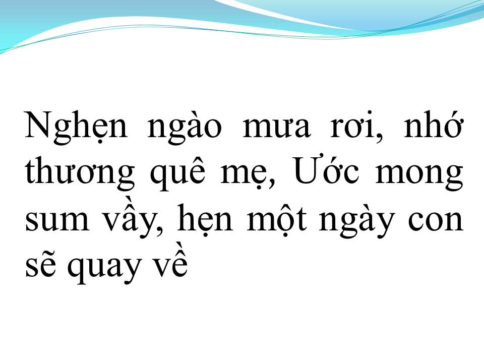 Lời bài hát MƯA TRÊN QUÊ HƯƠNG