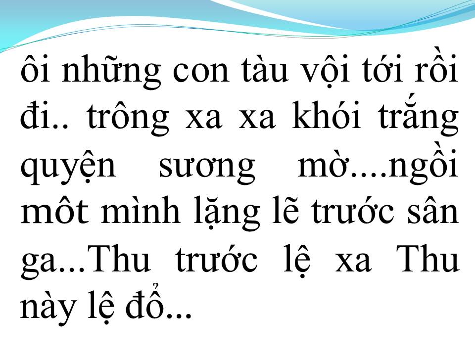 Lời bài hát SÂN GA CHỈ CÓ MỘT NGƯỜI (TÂN CỔ)