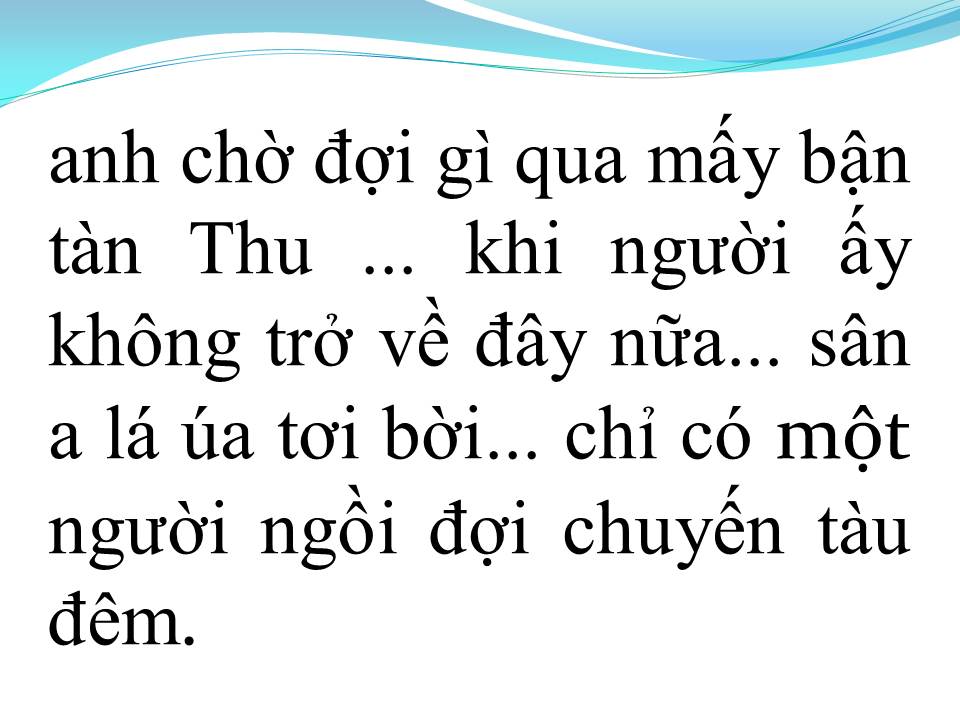 Lời bài hát SÂN GA CHỈ CÓ MỘT NGƯỜI (TÂN CỔ)
