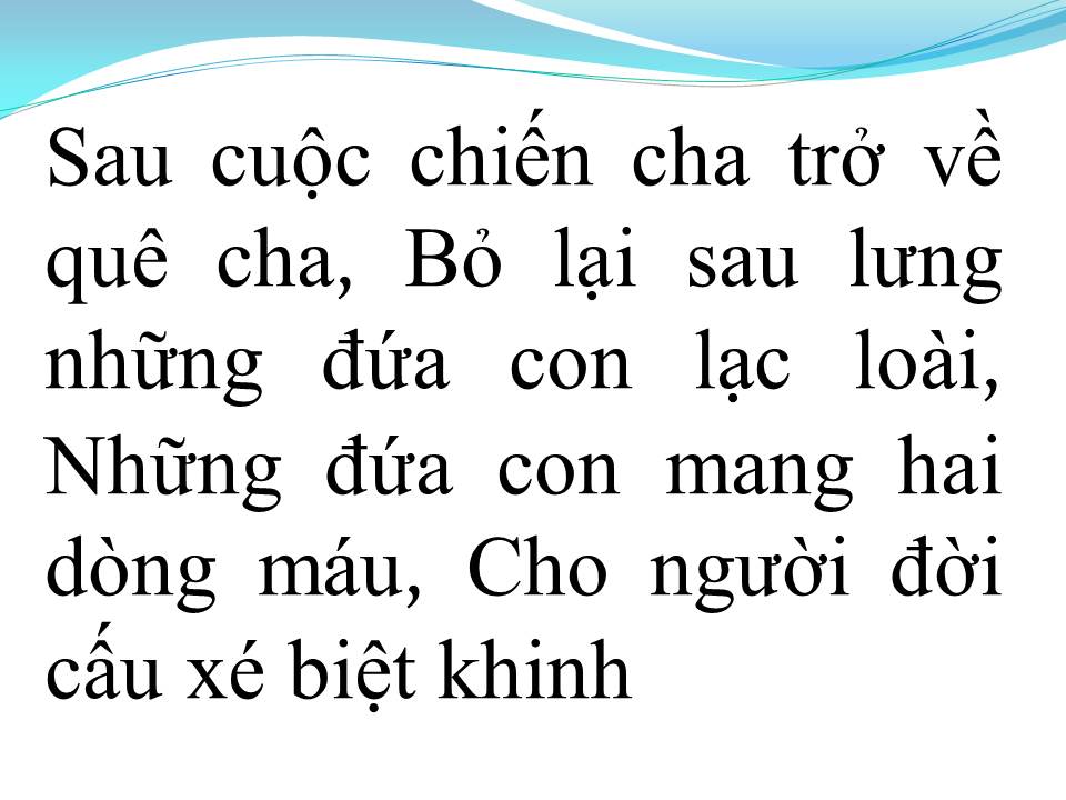 Lời bài hát SAU CUỘC CHIẾN